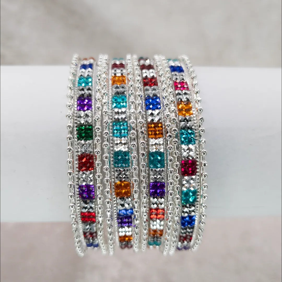 Armreifen Set - multicolor | Silber