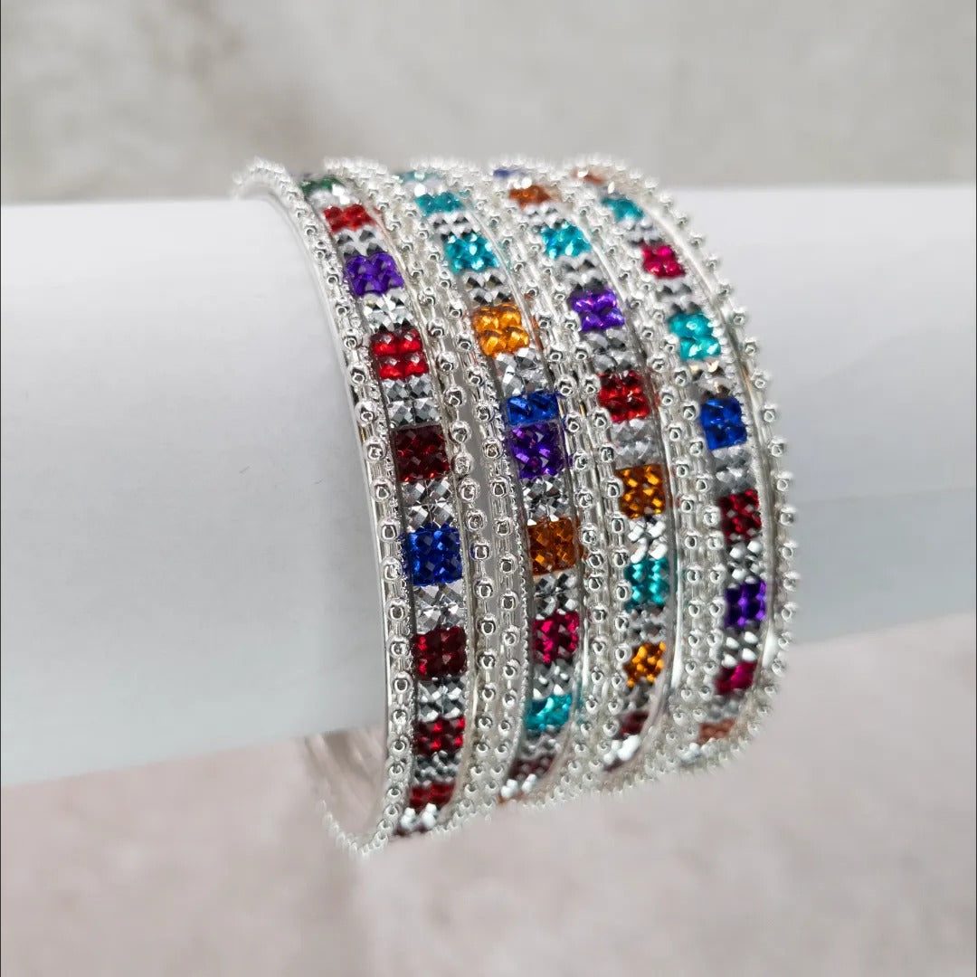 Armreifen Set - multicolor | Silber