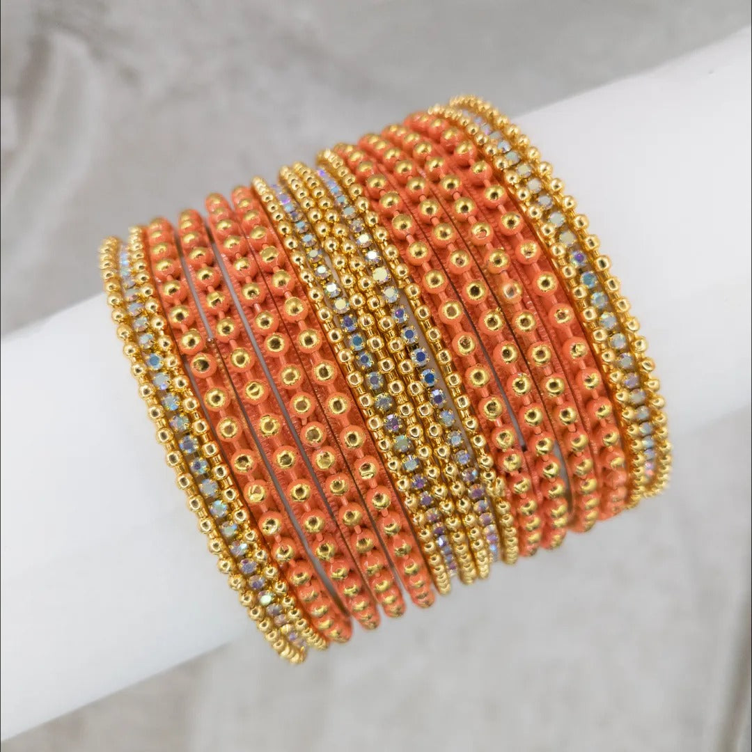 Armreifen Set - Metal Armreifen - Peach