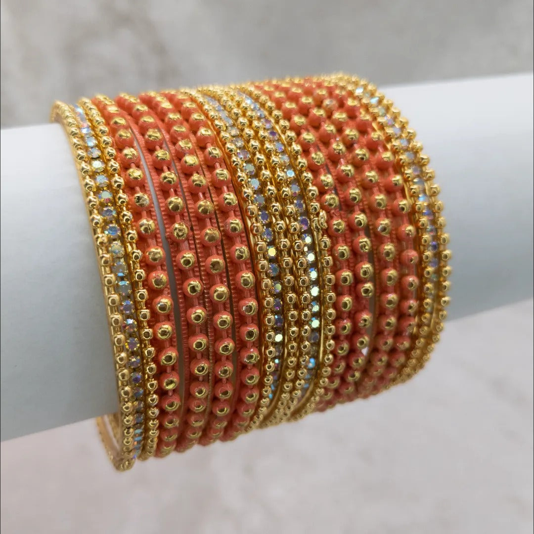 Armreifen Set - Metal Armreifen - Peach