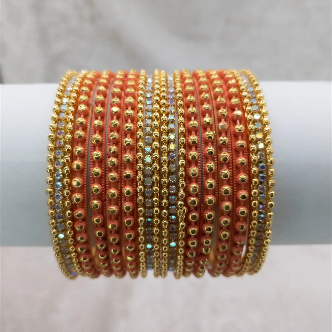 Armreifen Set - Metal Armreifen - Peach