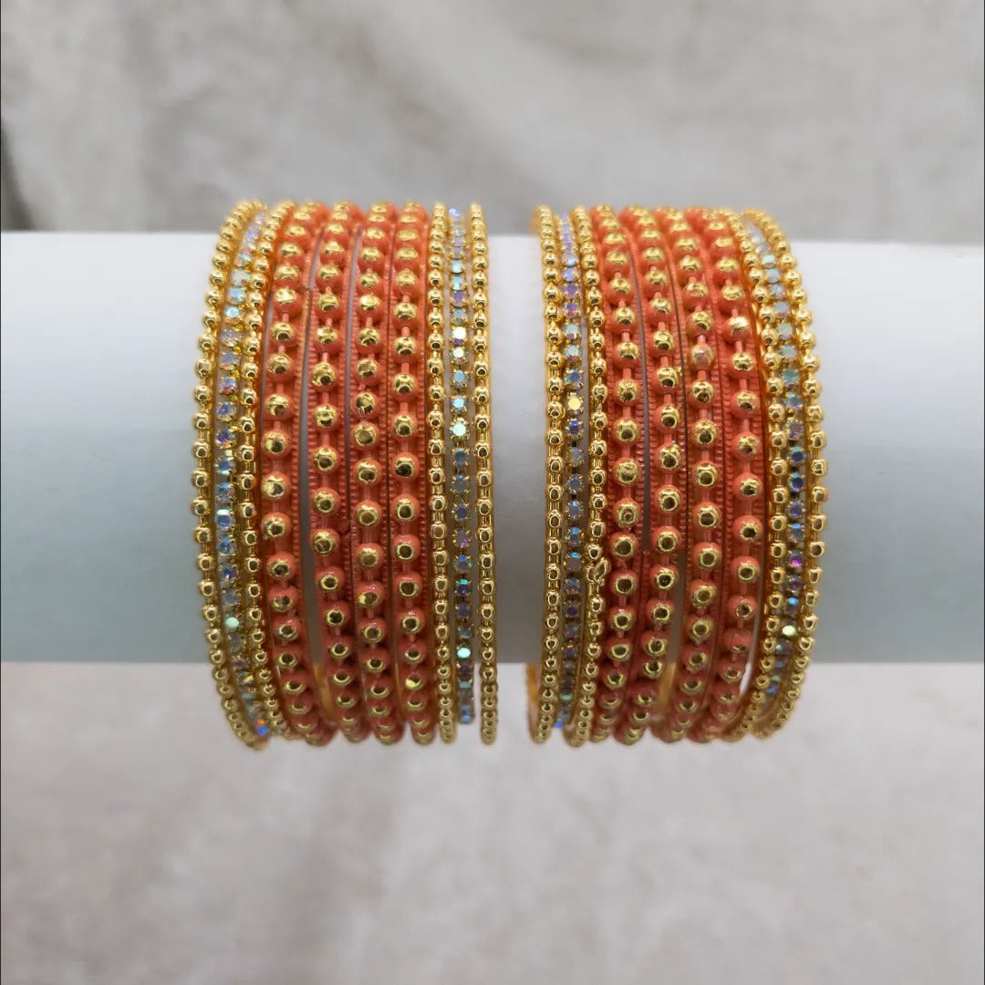 Armreifen Set - Metal Armreifen - Peach