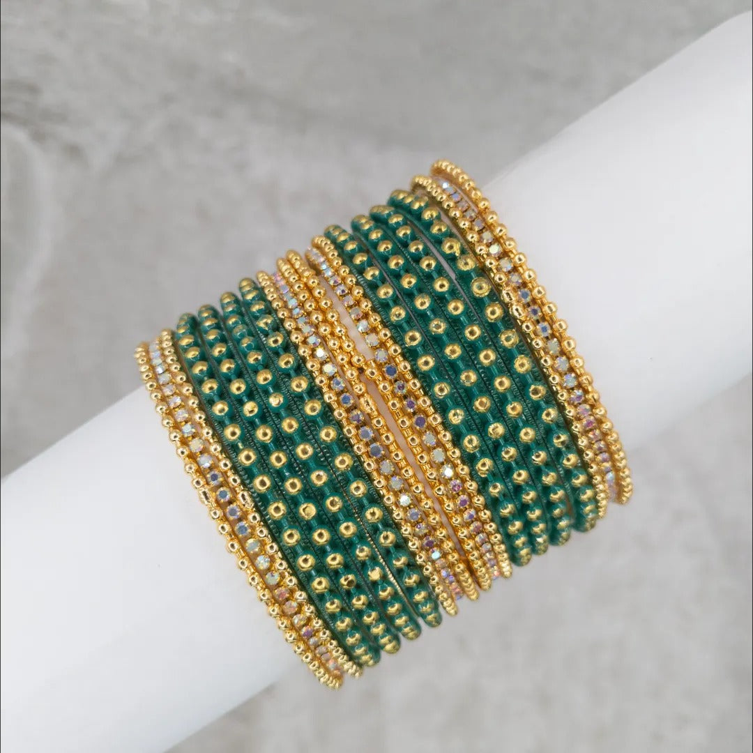 Armreifen Set - Metal Armreifen - Blaugrün