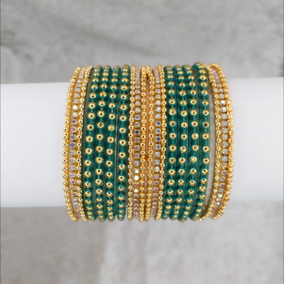 Armreifen Set - Metal Armreifen - Blaugrün