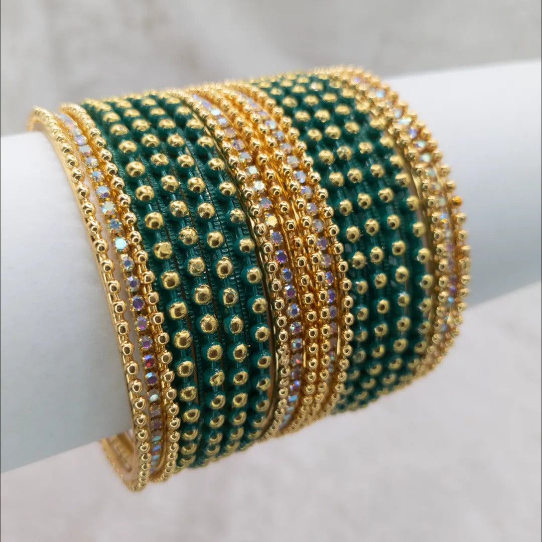 Armreifen Set - Metal Armreifen - Blaugrün