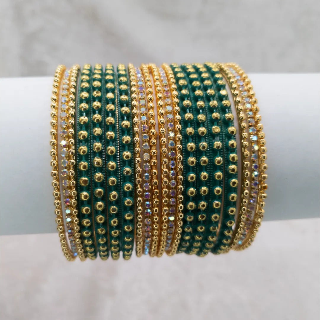 Armreifen Set - Metal Armreifen - Blaugrün