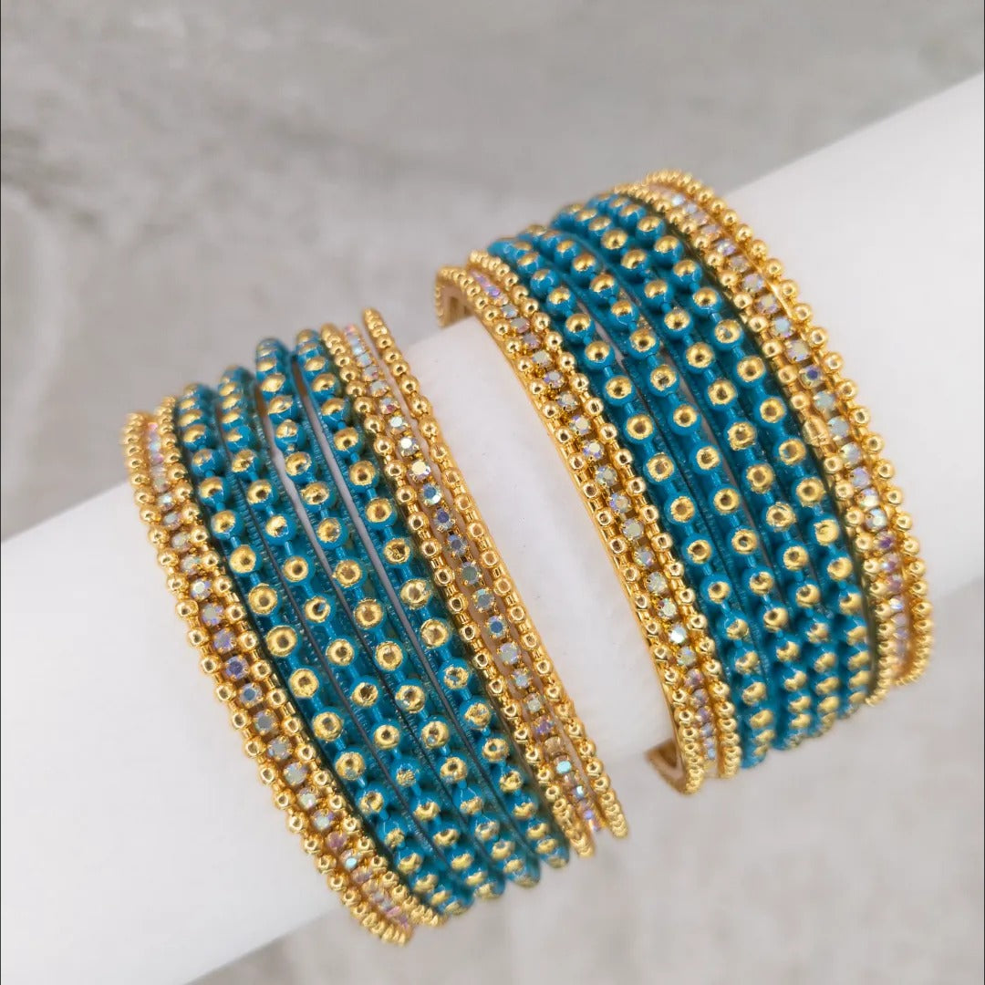 Armreifen Set - Metal Armreifen - Blau