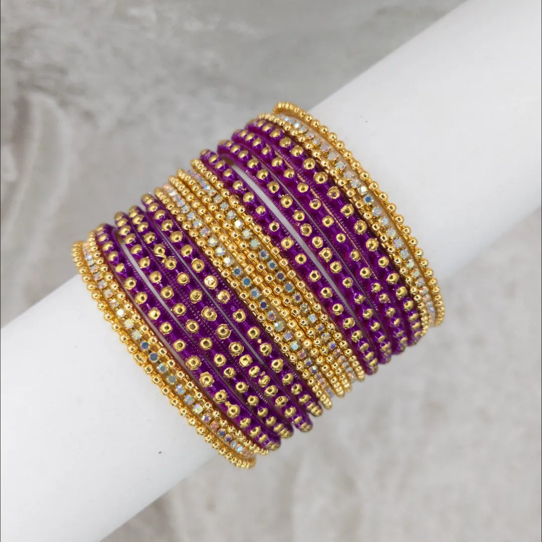 Armreifen Set - Metal Armreifen - Lila