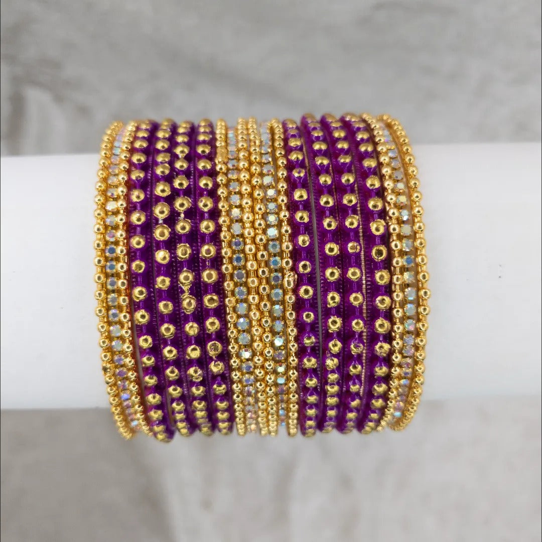 Armreifen Set - Metal Armreifen - Lila