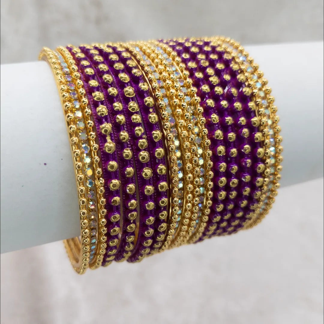 Armreifen Set - Metal Armreifen - Lila