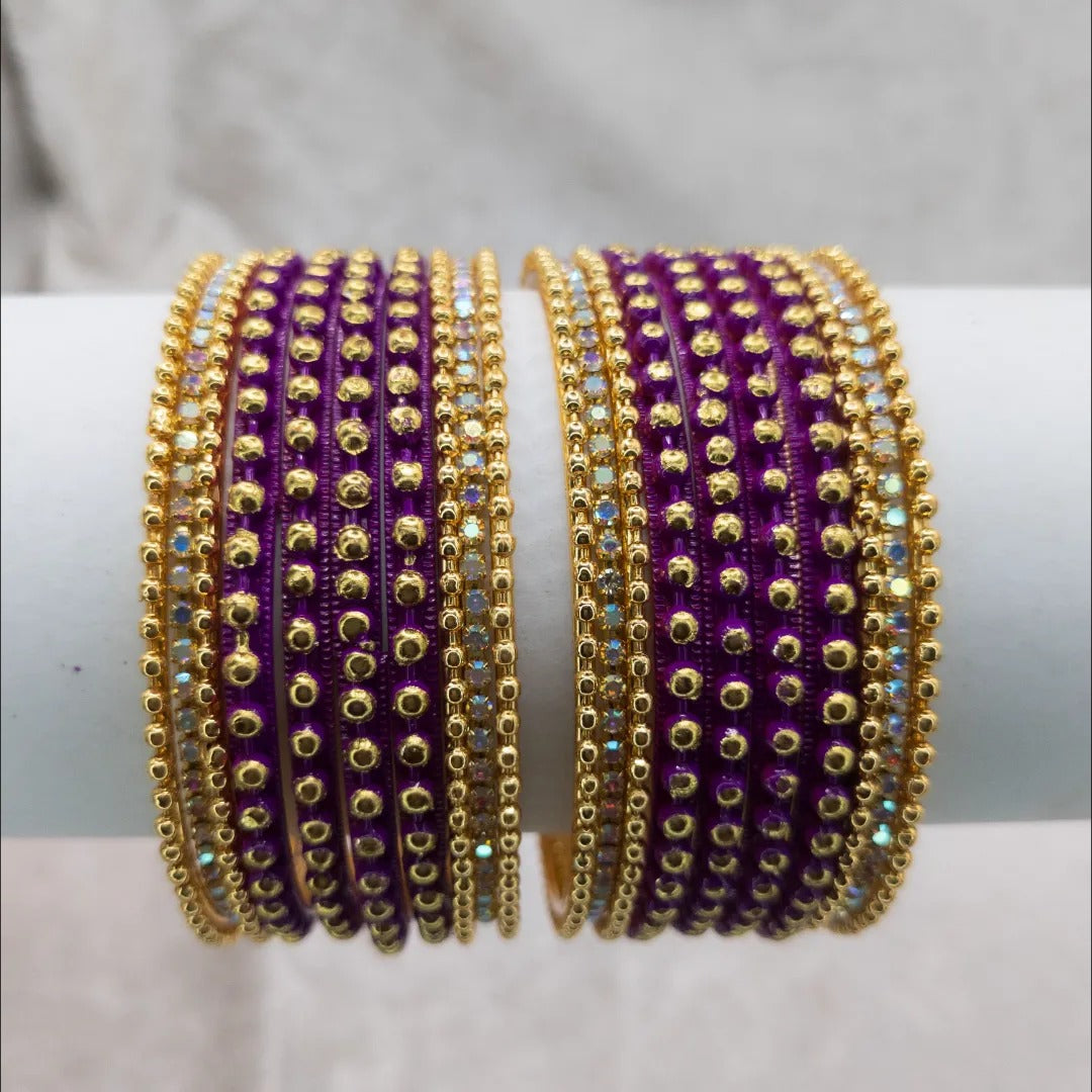 Armreifen Set - Metal Armreifen - Lila