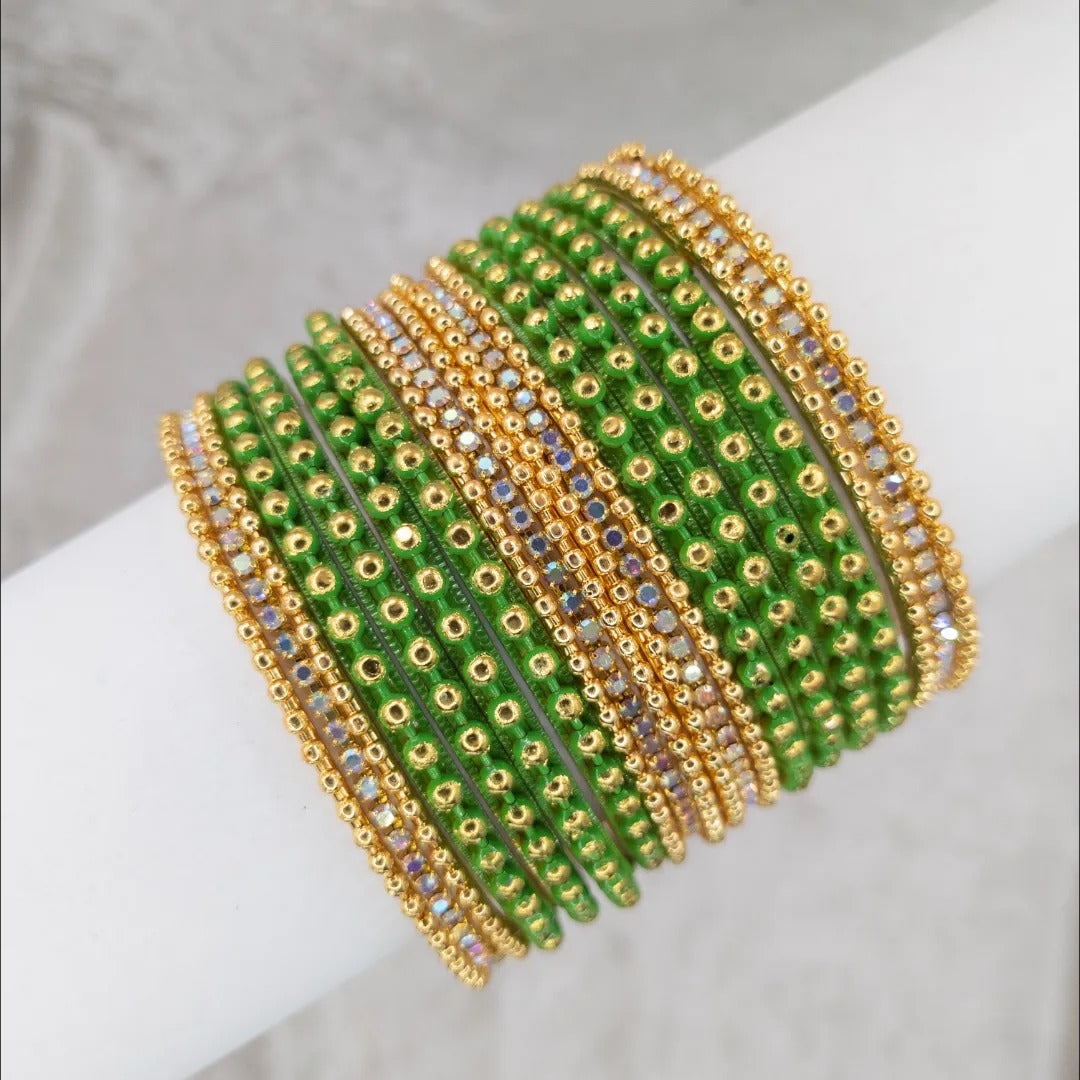 Armreifen Set - Metal Armreifen - Hellgrün