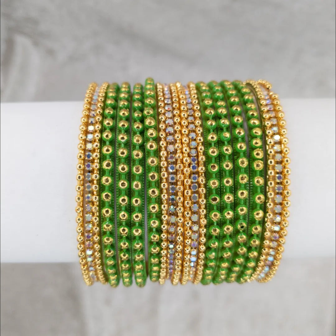 Armreifen Set - Metal Armreifen - Hellgrün