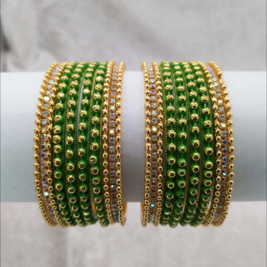 Armreifen Set - Metal Armreifen - Hellgrün