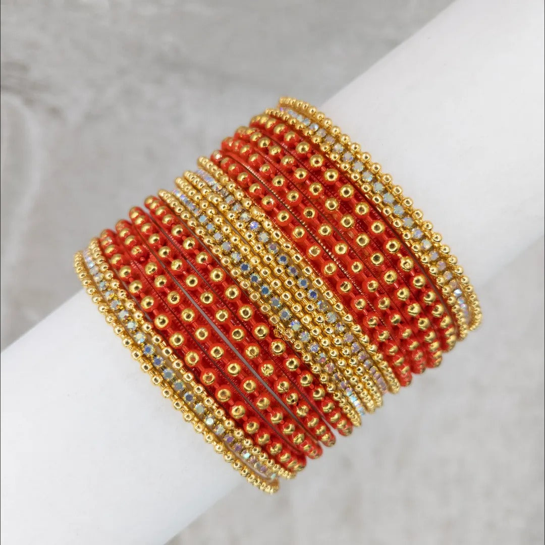 Armreifen Set - Metal Armreifen - Orange