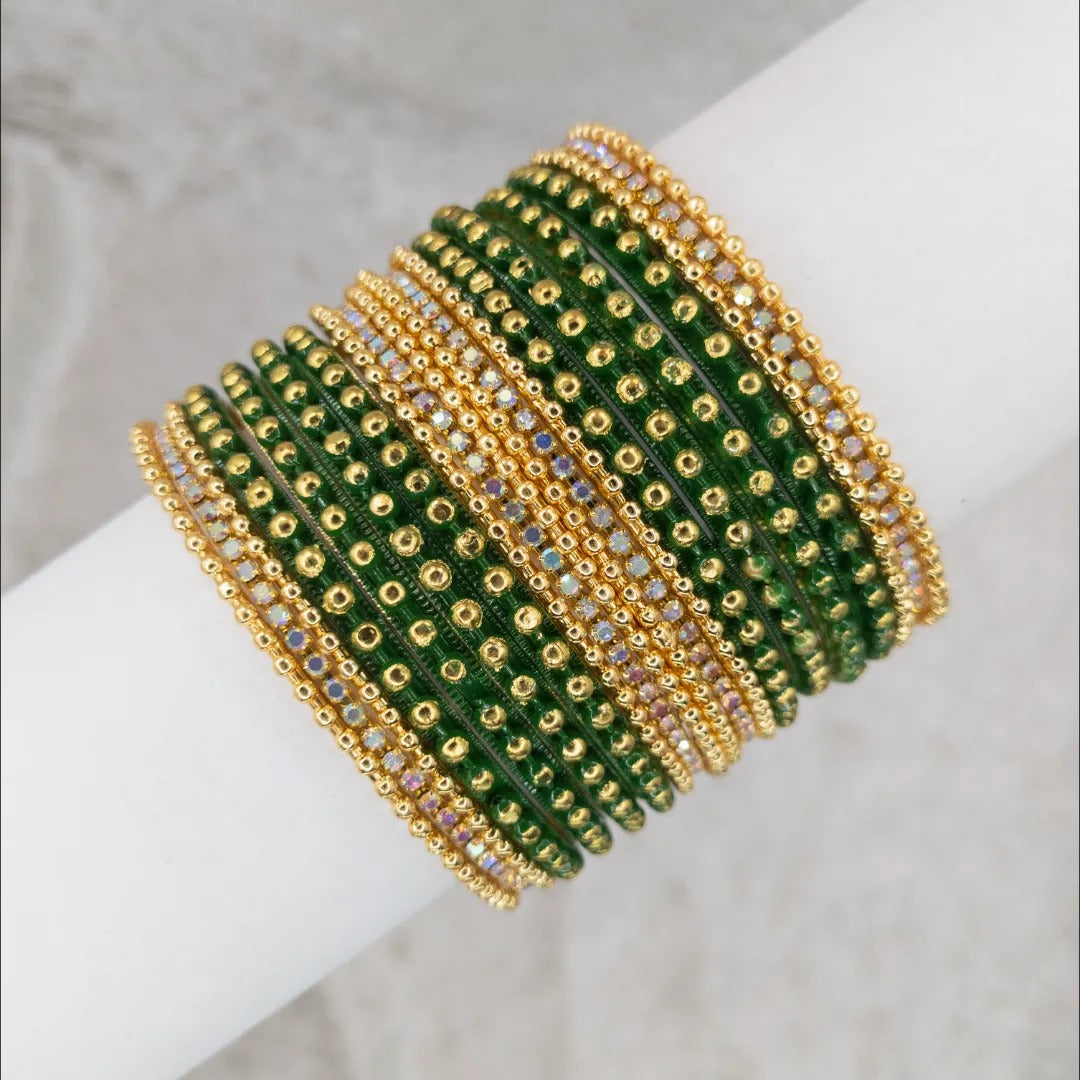 Armreifen Set - Metal Armreifen - Grün