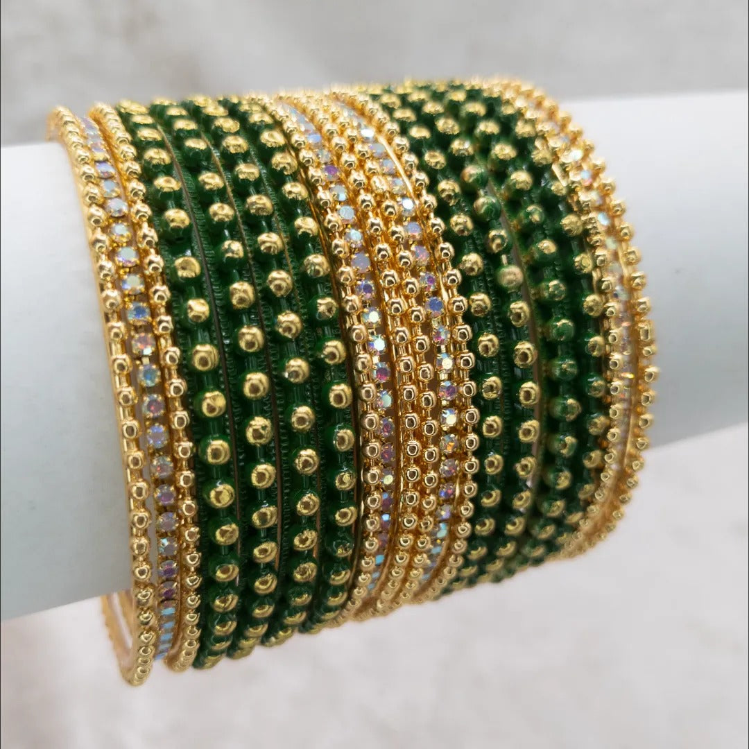 Armreifen Set - Metal Armreifen - Grün