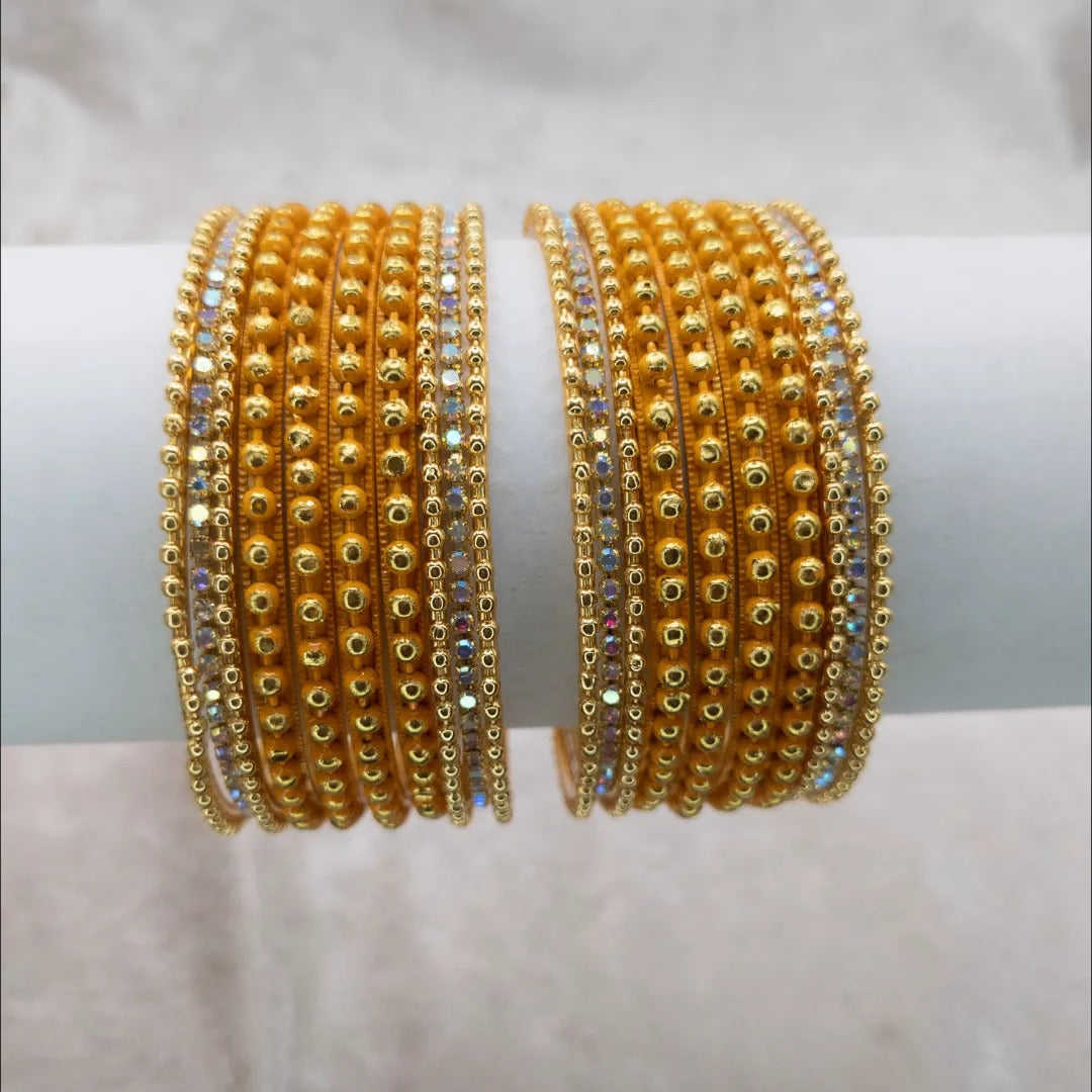 Armreifen Set - Metal Armreifen - Gelb