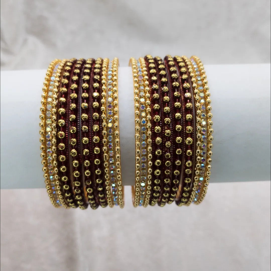 Armreifen Set - Metal Armreifen - Maroon