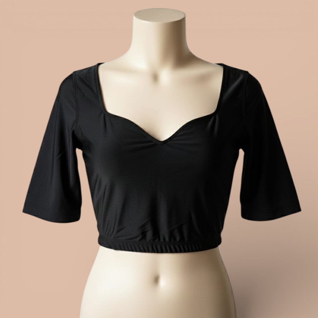 All-in-one saree set | gold – saree + blouse + shapewear + lining