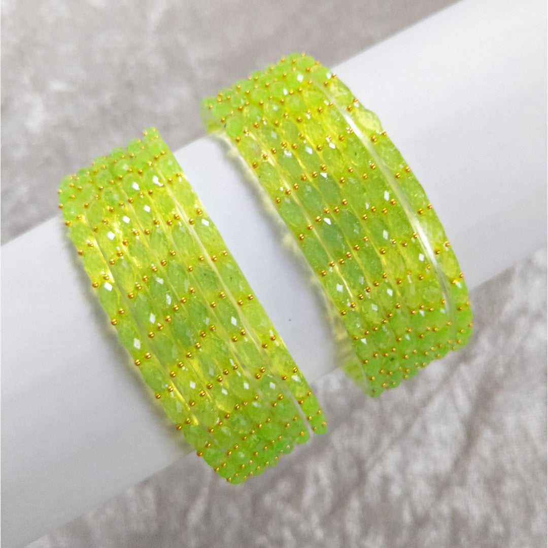 Rain Drop Glass Bangles – Set of 12 - Dark Blue