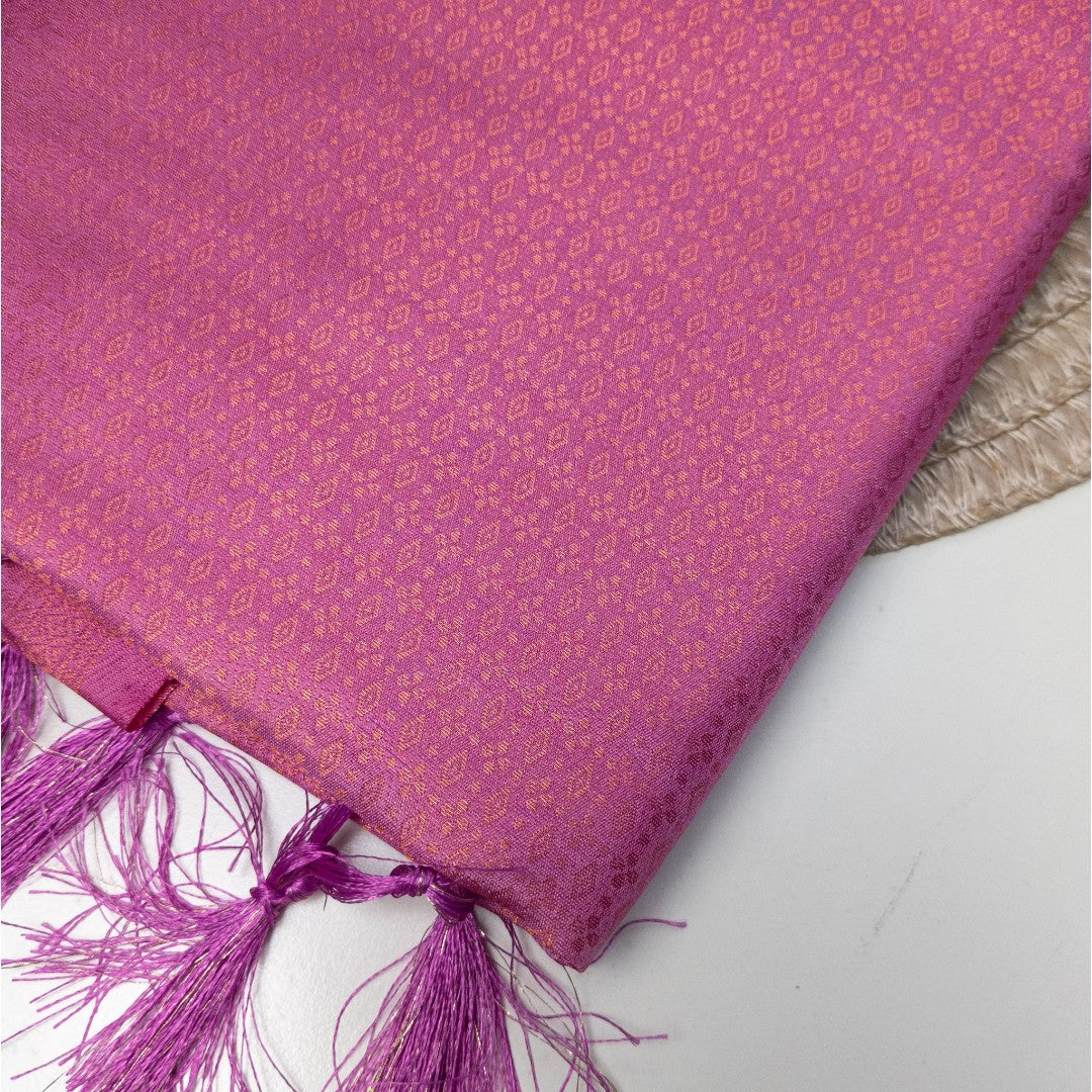 Soft Silk Saree – Hochwertige Handloom-Seide | Premium Weiche Seide Sari | Rosa Dunkel