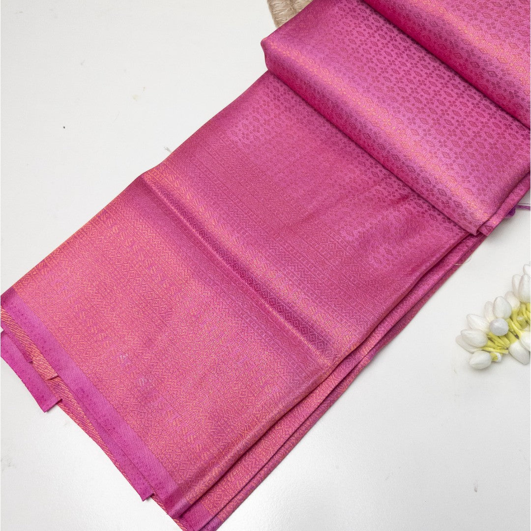 Soft Silk Saree – Hochwertige Handloom-Seide | Premium Weiche Seide Sari | Rosa Dunkel