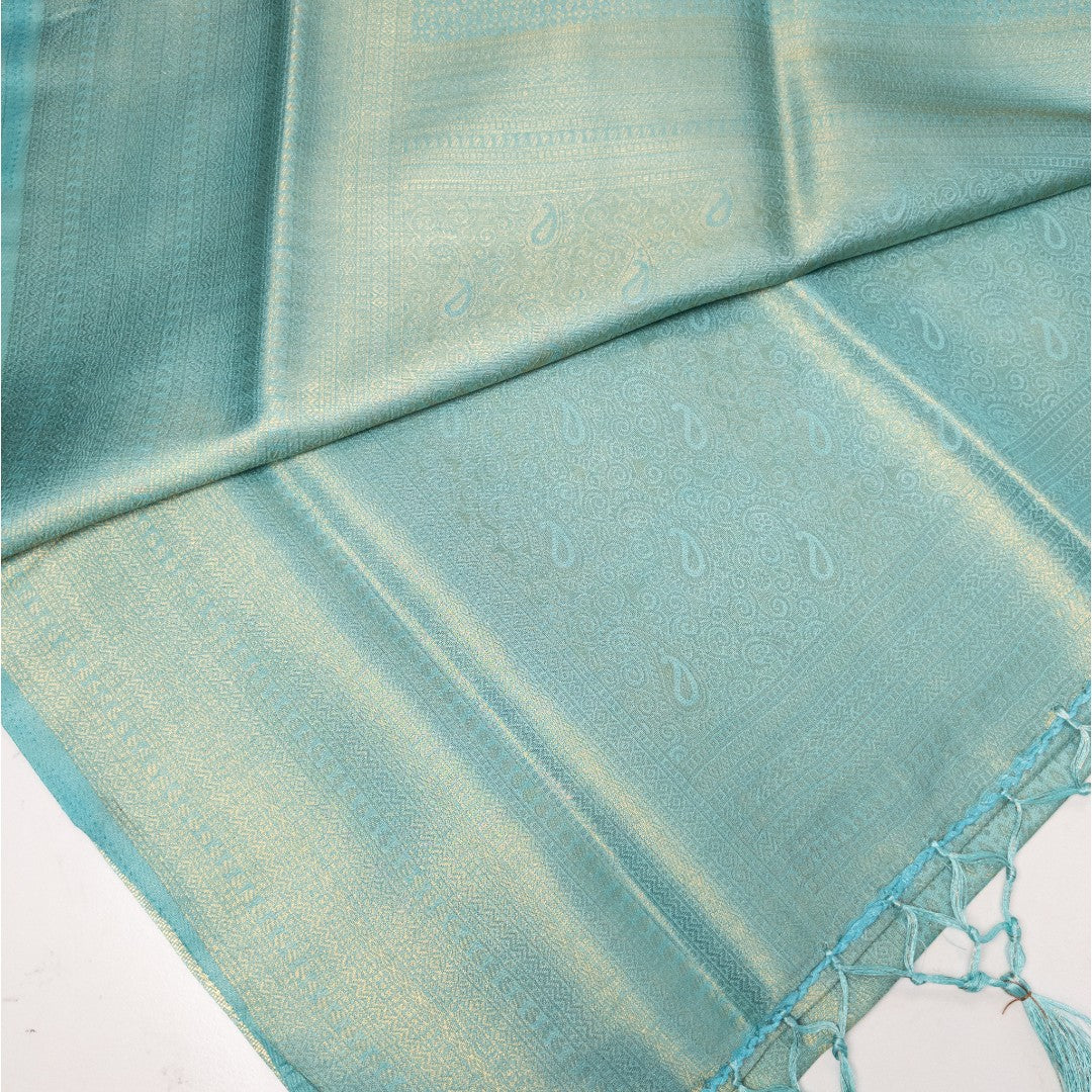 Soft Silk Saree – Hochwertige Handloom-Seide | Premium Weiche Seide Sari | Türkis