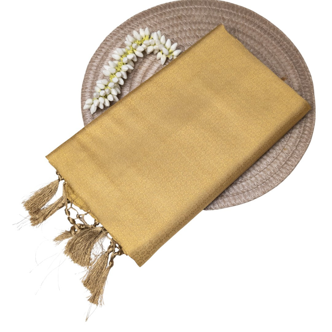 Soft Silk Saree – Hochwertige Handloom-Seide | Premium Weiche Seide Sari | gold