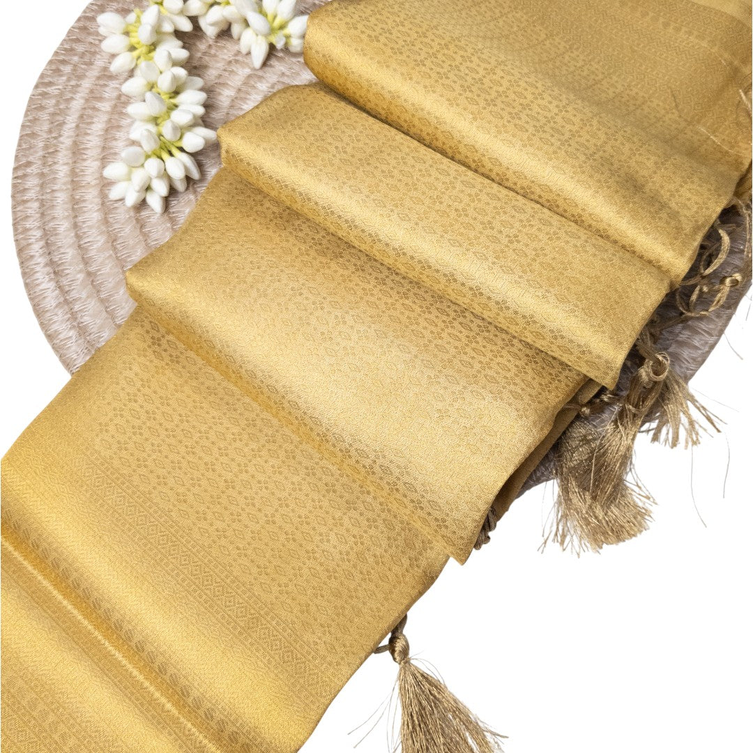 Soft Silk Saree – Hochwertige Handloom-Seide | Premium Weiche Seide Sari | gold