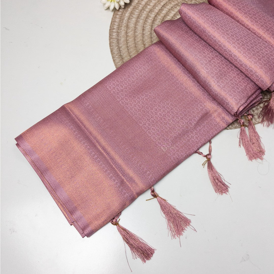 Soft Silk Saree – Hochwertige Handloom-Seide | Premium Weiche Seide Sari | Baby pink
