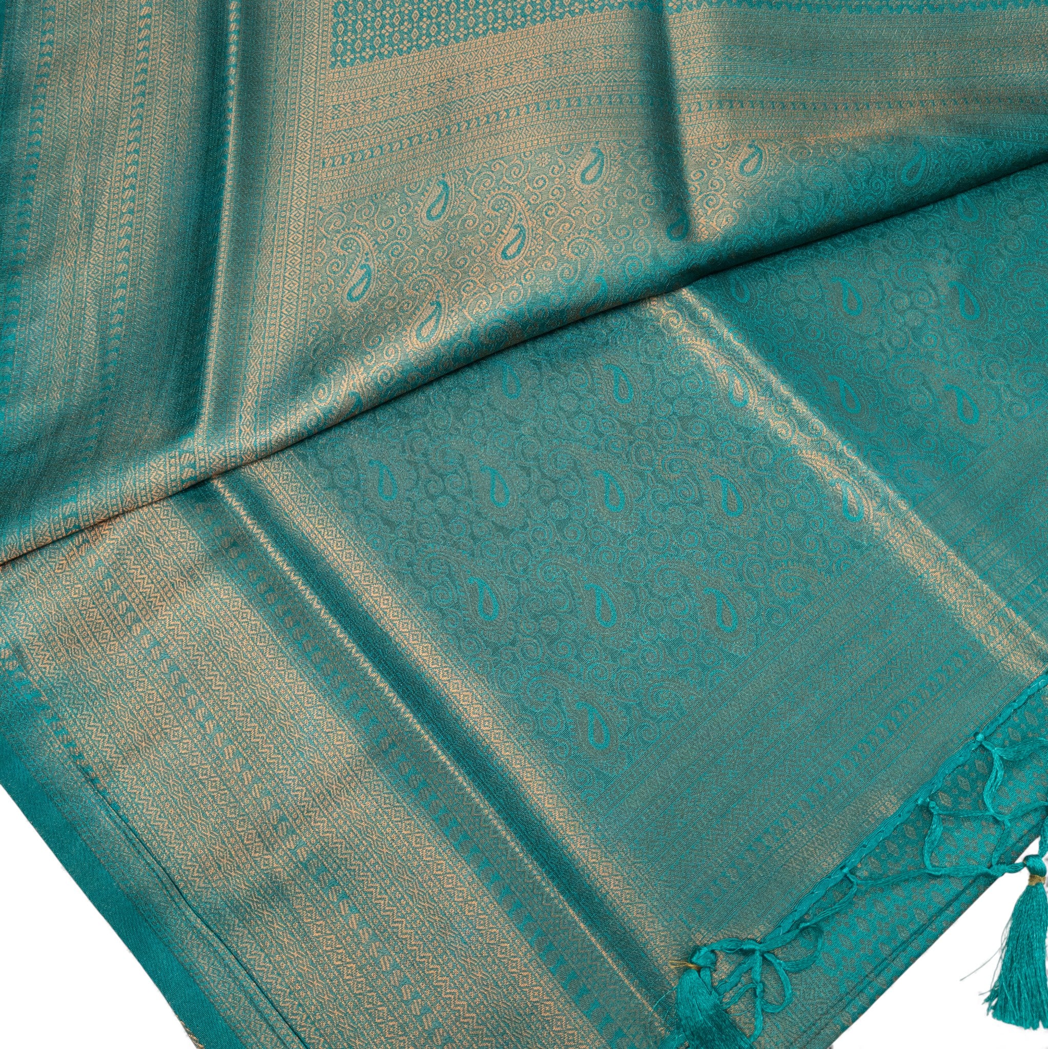 Soft Silk Saree – Hochwertige Handloom-Seide | Premium Weiche Seide Sari |dunkles Smaragdgrün
