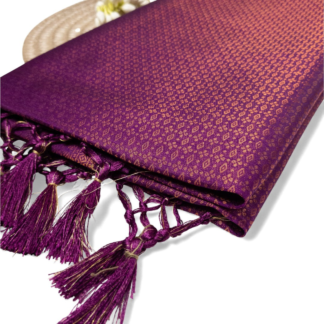 Soft Silk Saree – Hochwertige Handloom-Seide | Premium Weiche Seide Sari | Magenta