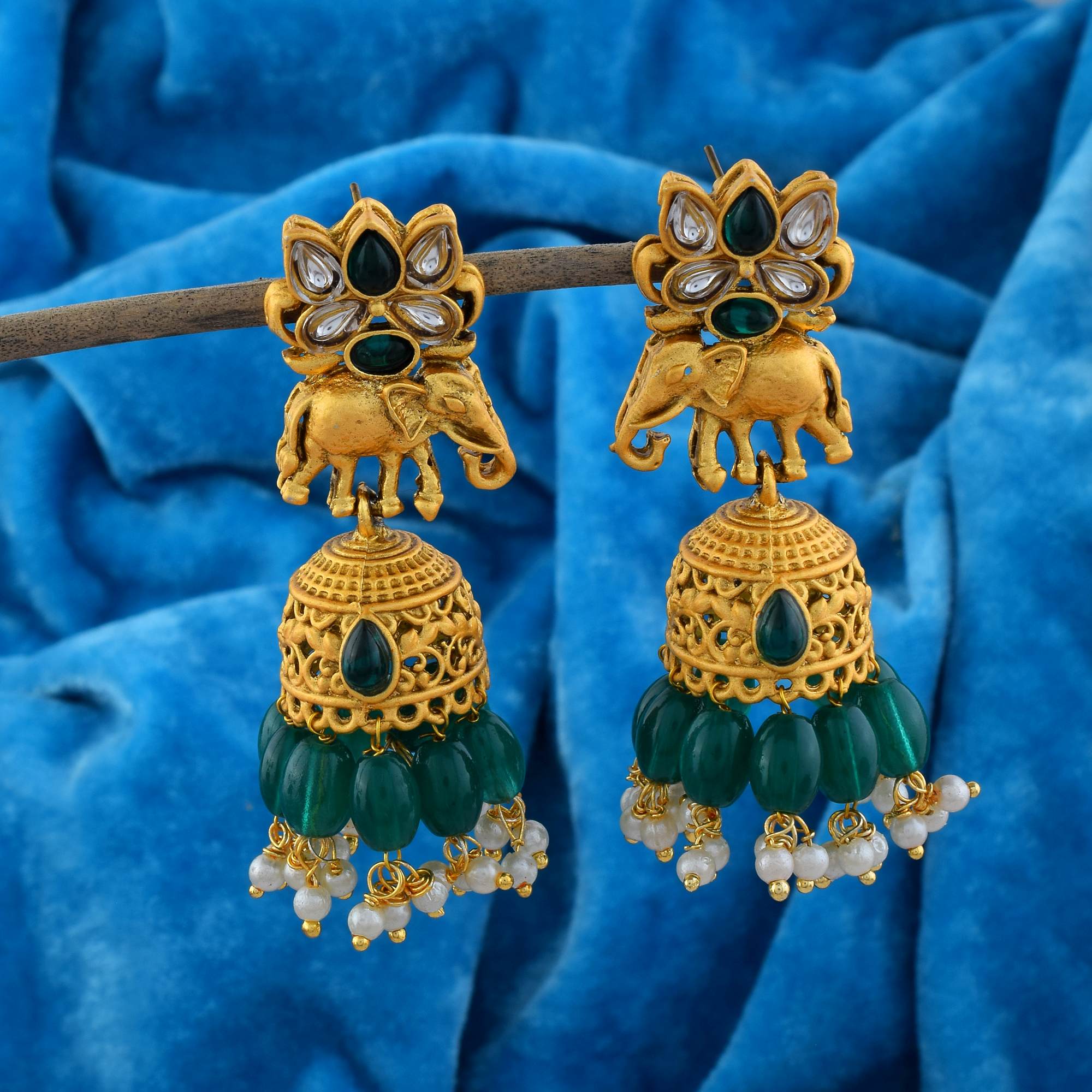 Fashion Earrings - Silver | sea green