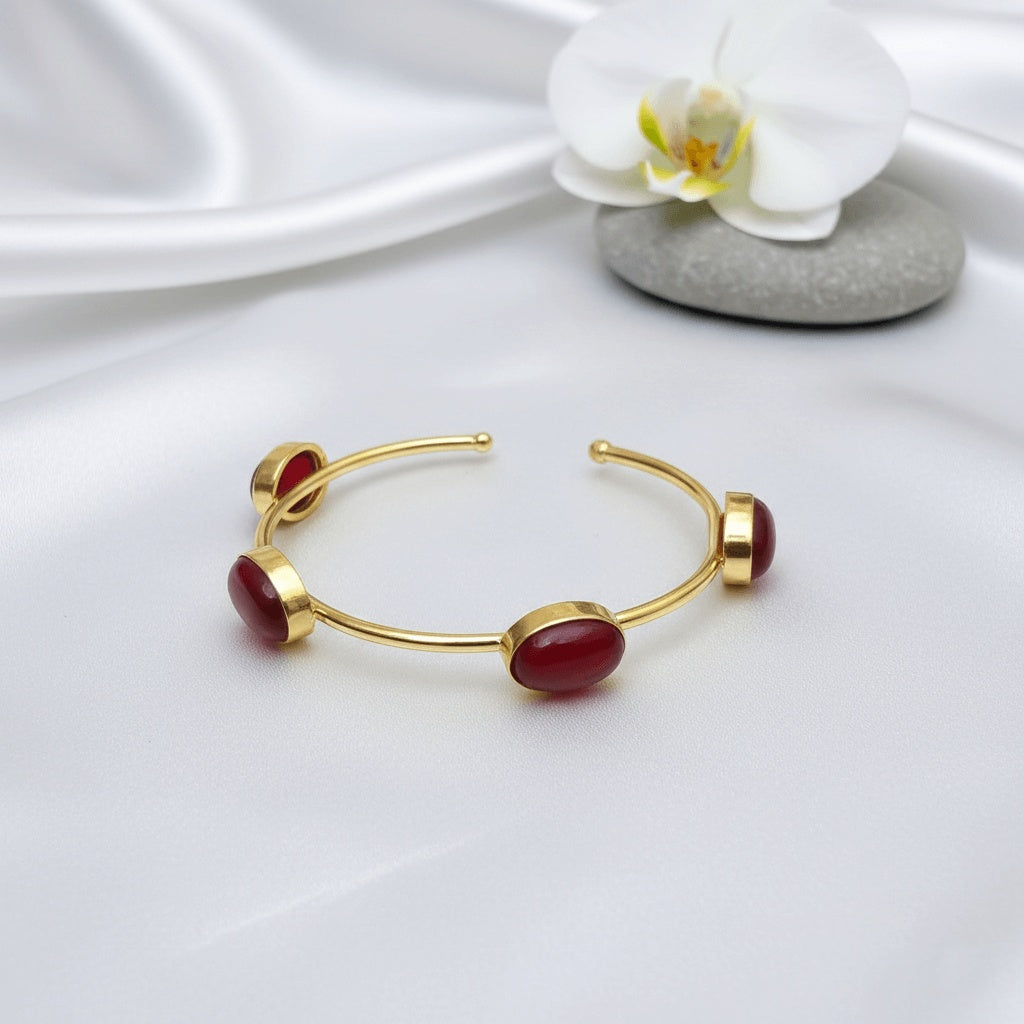 Armband - gold - Maroon - Monalisa stein