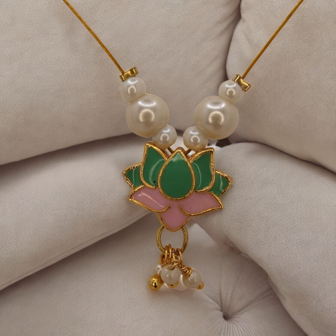 Trendy invisible Halskette - gold | Grün| rosa