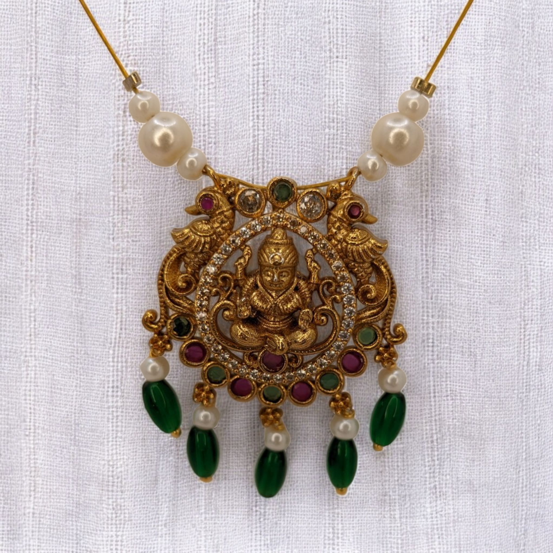 Trendy invisible Halskette - gold | grün