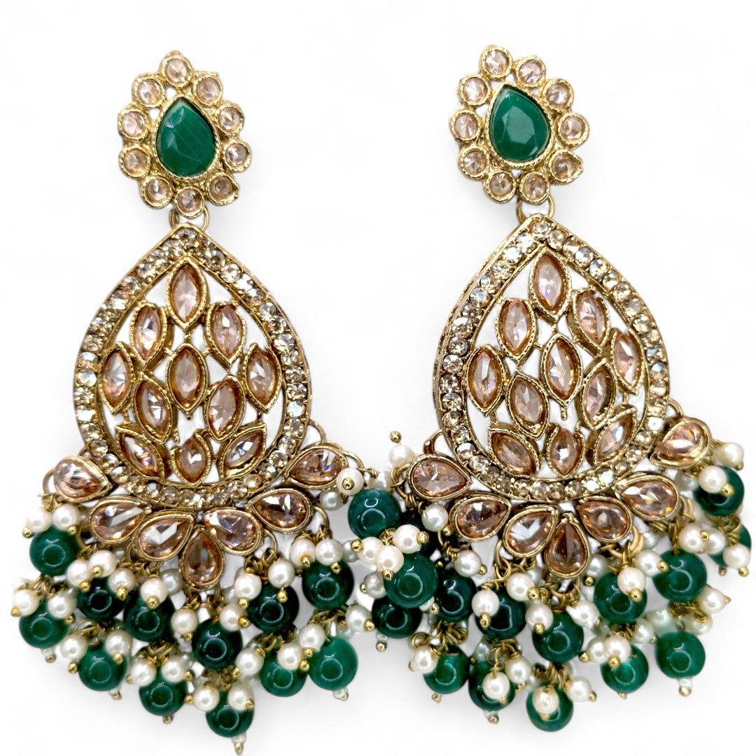 Necklace with Earrings & Tikka - gold