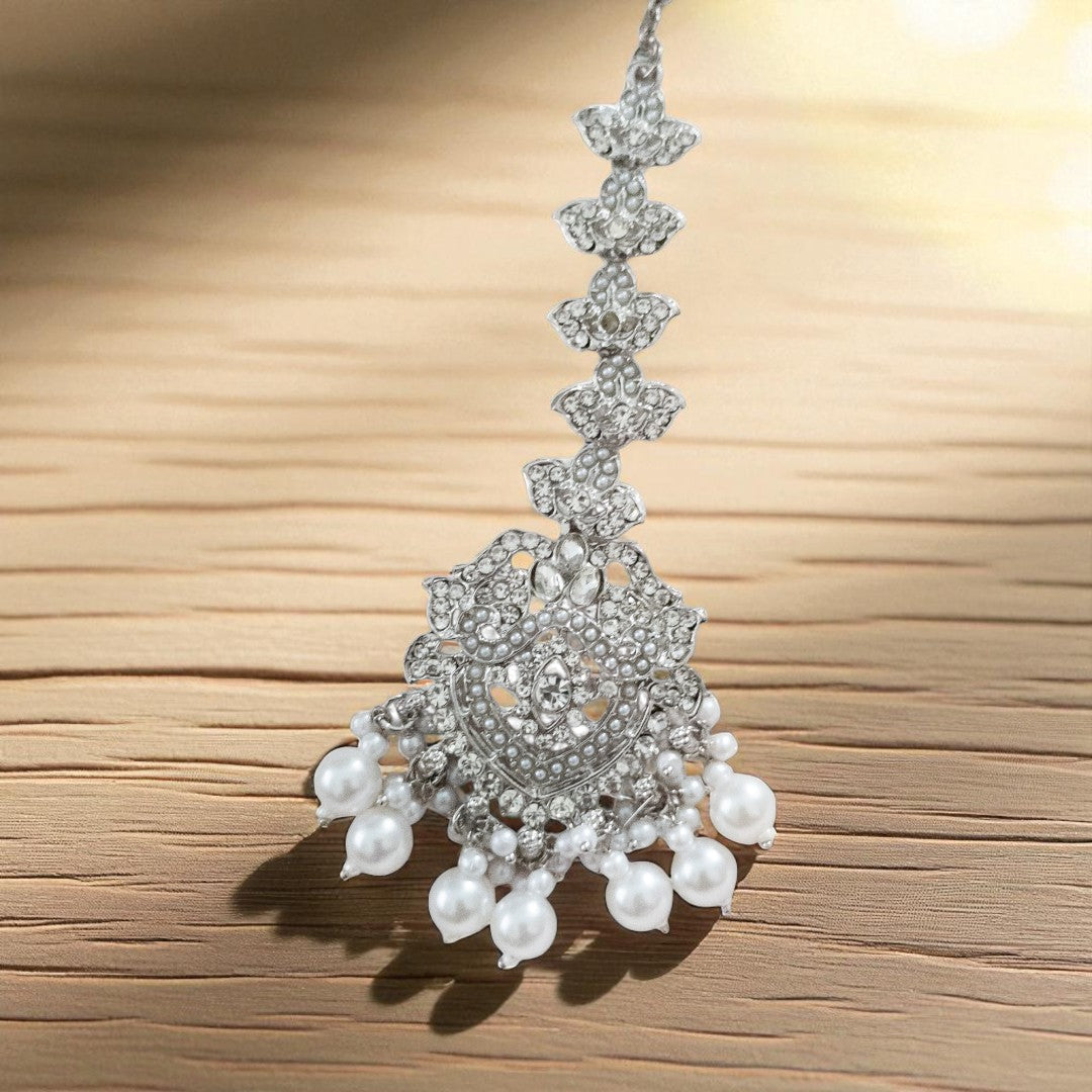 Necklace with Earrings & Tikka - gold