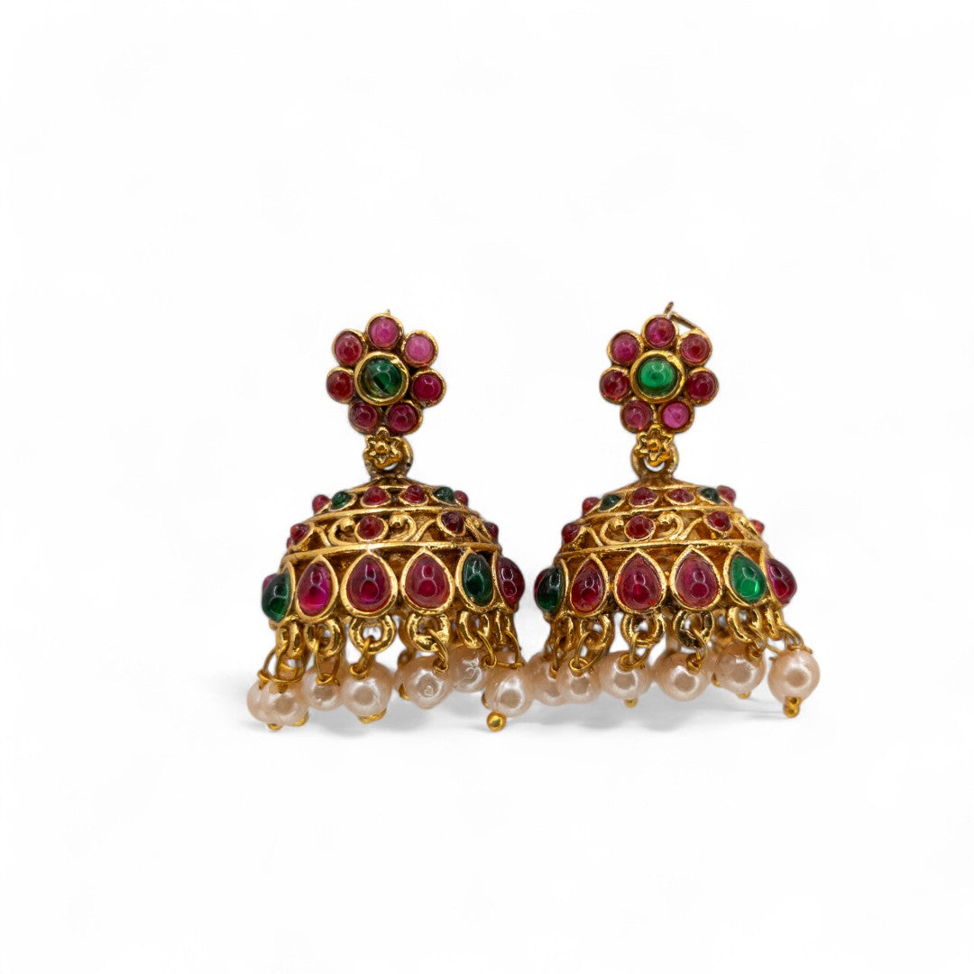 Temple Choker Necklace with Earrings