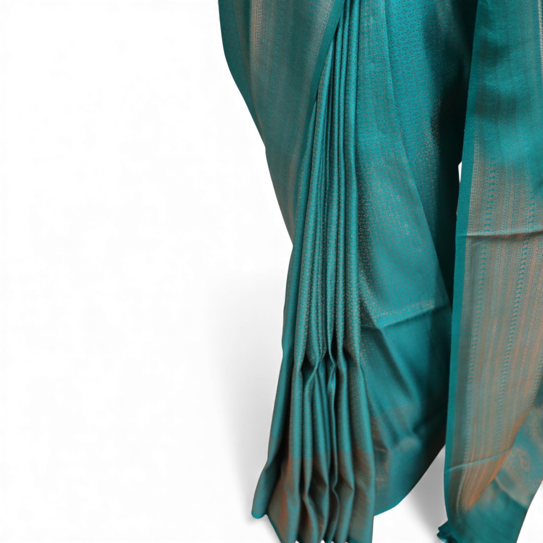 Soft Silk Saree – Hochwertige Handloom-Seide | Premium Weiche Seide Sari |dunkles Smaragdgrün