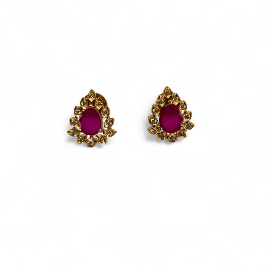 Trendy - Halskette mit Ohrringe - gold | Magenta
