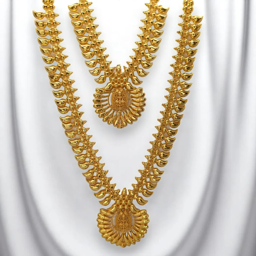 Vergoldete Halskette lang  - gold | Combo set
