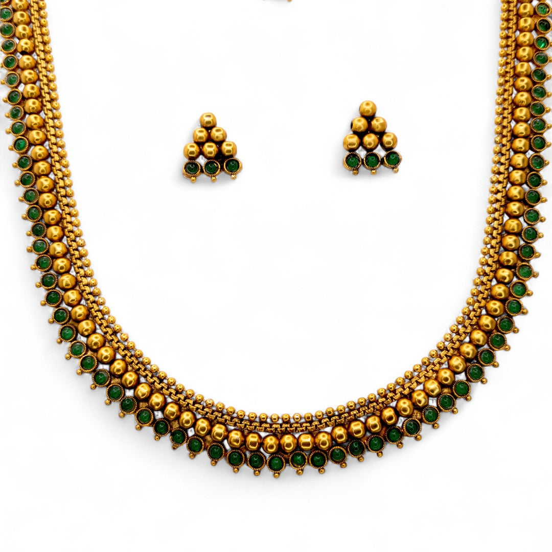 Necklace and Long Chain Set - gold