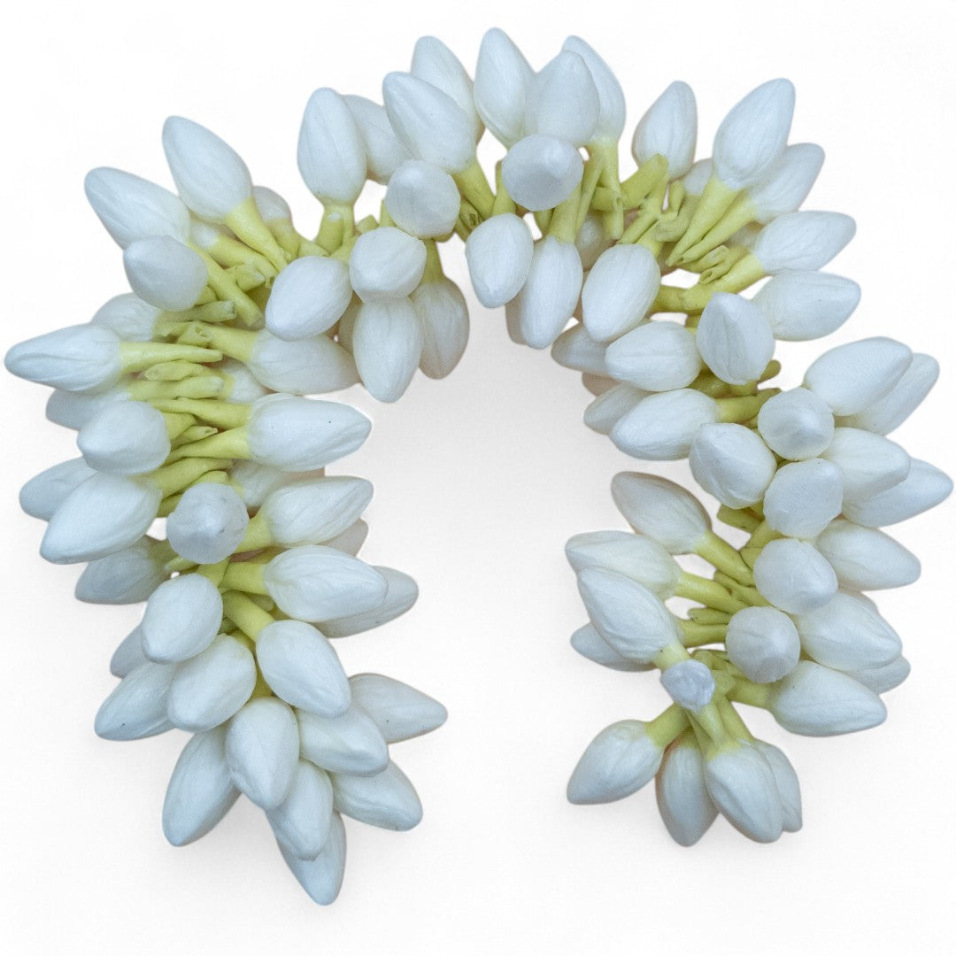 Artificial Indian Hair Flowers White