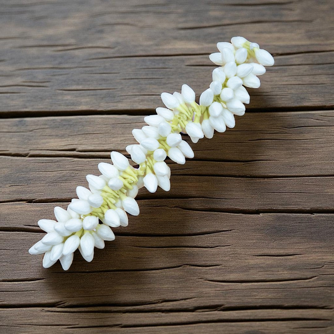Artificial Indian Hair Flowers White