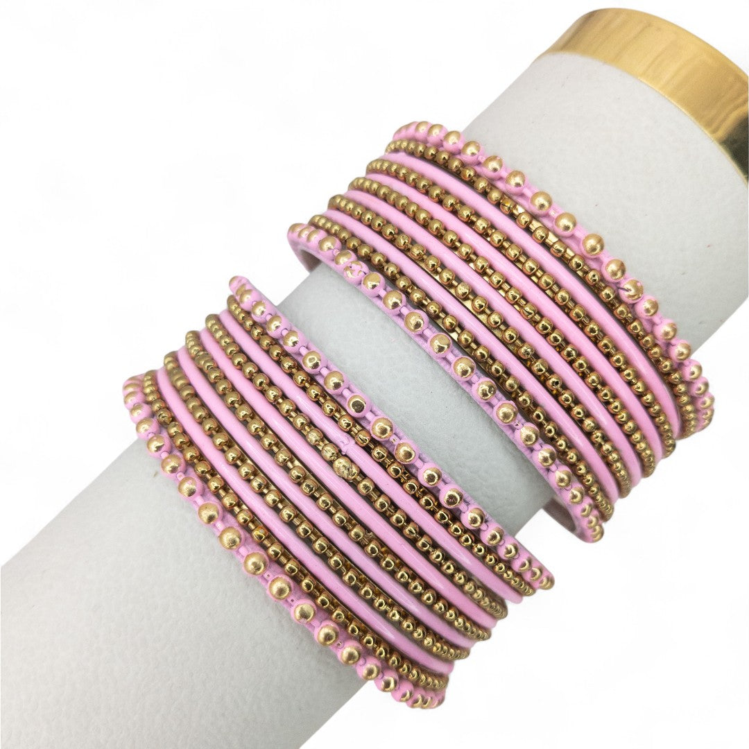 Armreifen Set - Metal Armreifen - Rosa