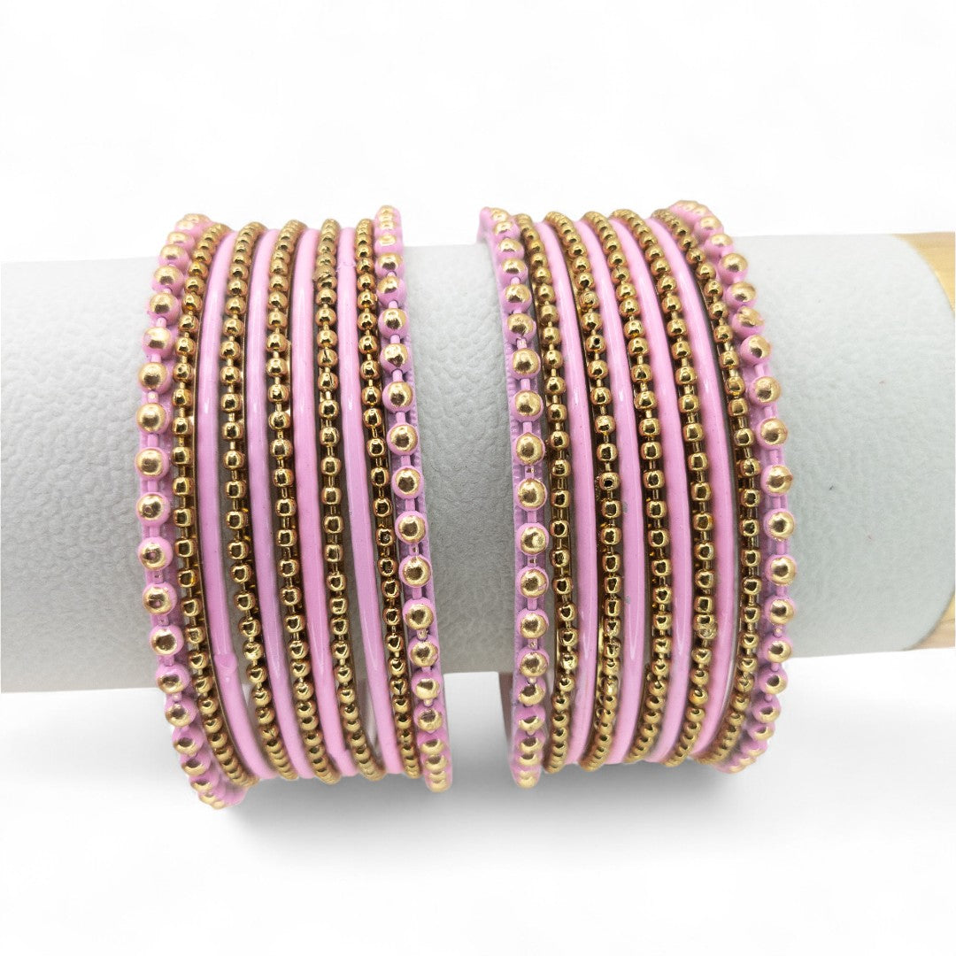 Armreifen Set - Metal Armreifen - Rosa