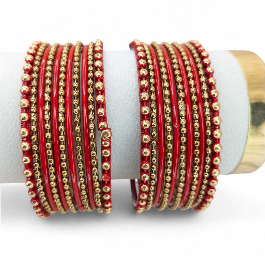 Armreifen Set - Metal Armreifen - Rot