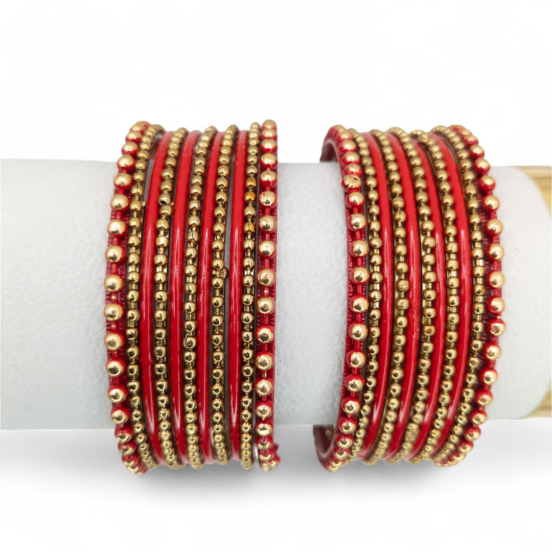 Armreifen Set - Metal Armreifen - Rot